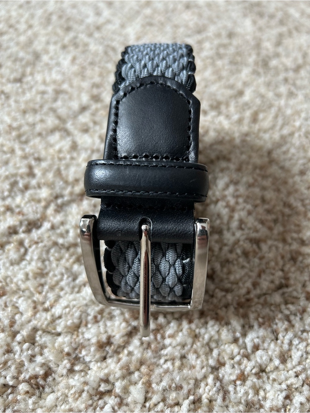 Men's Black and Gray Woven Golf Belt - Walter Hagen